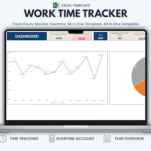 Employee Timesheet Excel Template – Work Hours Tracker, Overtime Calculator & Time Dashboard | English Version