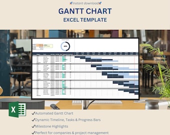 プロジェクトのタイムラインとタスク追跡のためのガントチャートExcelテンプレート