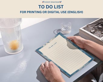 ミニマリストToDoリストテンプレート：クリーンでモダンなA4 PDF（即時ダウンロード）