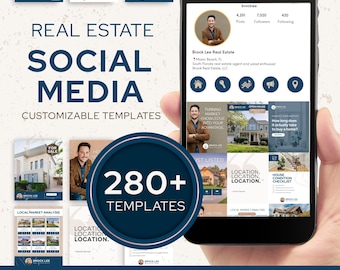 Real Estate Social Media Canva Templates | Realtor Marketing (280+)