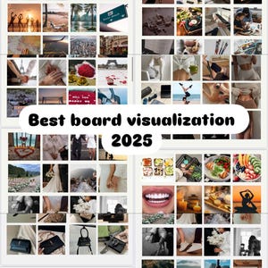 Vision Bordbuch |  Visionsboardbuch mit Affirmationen und Anleitungen |