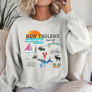 New England Sweatshirt: East Coast Beachwear, Unisex Cotton Tee