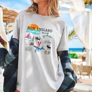 New England T-Shirt: East Coast Beachwear, Vacation Gift