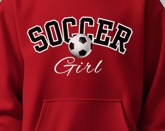 Soccer Girl Hoodie, Youth Soccer Fan Gift