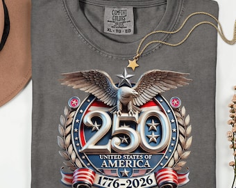 250th Anniversary USA Eagle Crest T-shirt | 1776-2026 Patriotic Keepsake