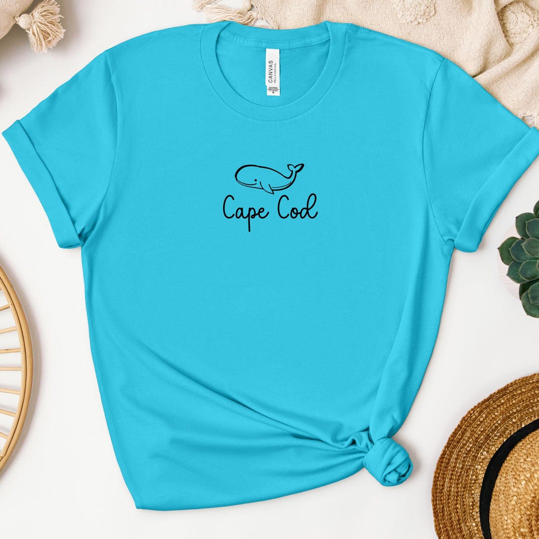 Cape Cod Tees Cape Cod Whale Outline Tee | Minimalist Cape Cod Shirt - Etsy