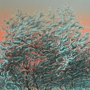 Shimmering Blue (Dusk) – oryginalna ręcznie drukowana serigrafia podpisana i ponumerowana przez G.H.Karlsena