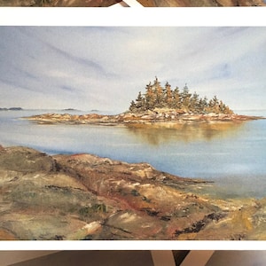 Cartão comemorativo Acadia Maine "Schoodic Beach"/Impressão por Kellie Chasse, Nota de atacado, Casamento, Agradecimento, Paisagem marinha, Chá de bebê, Convite