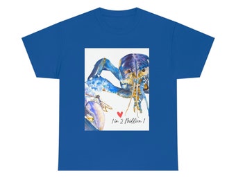 I in 2 Million Rare Blue Maine Lobster Women Tshirt, Blue, Love Sayings, Graphic T Shirt, Cute Cool Artistic Classic, Woman Heavy Cotton Tee