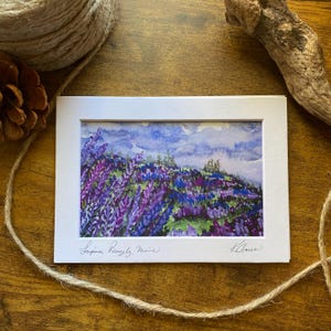 Lila Lupine Blumen Maine | Grußkarte | Landrangeley Maine | Hochzeit, Einladung, Dankeskarte, Note Karte, Print | Leere Karte