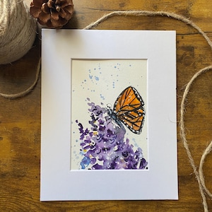 Monarch Butterfly Watercolor | Save the Monarchs Art | Wall Art by Kellie Chasse | Nature Lover Gift | Butterfly Art | Keeper of the Flowers