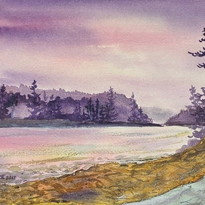 SALE Sebasco Harbor Resort, Phippsburg, Maine Watercolor Original Painting by Kellie Chasse