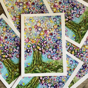 Cartão de felicitações Love Tree ou impressão por Kellie Chasse | Atacado em massa, cartão de agradecimento, chá de bebê, casamento, convite, em branco, dia das mães