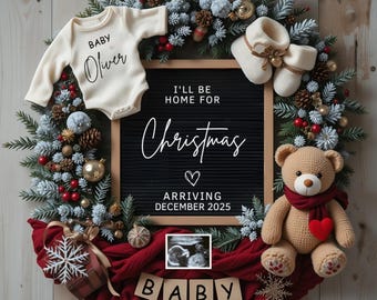 Digital Pregnancy Announcement for Social Media,Gender Neutral Announcement,Editable Letter Board Pregnancy,Instant Download.