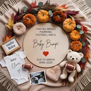 Fall Pregnancy Announcement Digital Baby Announcement Autumn Gender Neutral Reveal Girl Gender Reveal Boy Social Media Reveal Fall Pumpkin