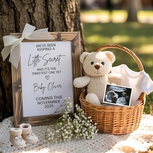 Neutral Pregnancy Announcement Floral Baby Announcement Digital Spring Announcement Social Media Template Pregnancy Gender Reveal Floral