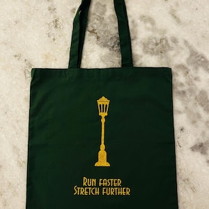 Run Faster, Stretch Further- Gatsby Quote Tote- Gold Glitter Vinyl