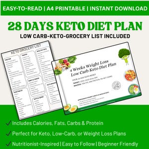 28-Day Keto Diet Plan: Low Carb Meal Prep (Printable PDF Guide)