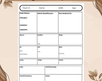 SBAR Nurse Report Sheet Nurse – Med-Surg, ICU, Telemetry (PDF)