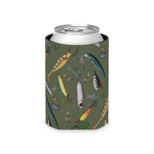 Angeln Köder Dosenkühler, Bier Hülse, Getränke Isolator, Getränkehalter, Camping Ausrüstung Geschenk, Vatertag, Naturbursche, Angeln Enthusiasten