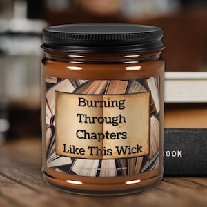Book Candle, Dark Academia Decor, Bookish Scented Soy Candle, Bookstore Literary Candle, Book Lover Gift for Readers, Gift for Bookworms