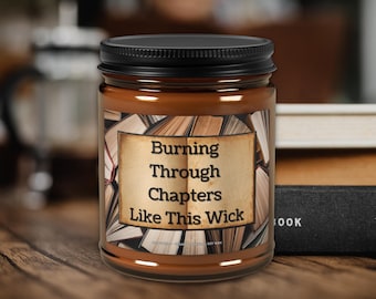 Book Candle, Dark Academia Decor, Bookish Scented Soy Candle, Bookstore Literary Candle, Book Lover Gift for Readers, Gift for Bookworms