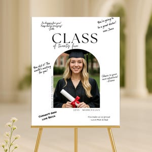 Personalized Graduation Photo Guest Book Alternative, Graduation Party Decor, Class of 2025, Gift for Grad, Graduation Bundle, Grad Poster