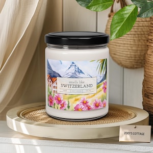 Switzerland Scented Soy Candle (9oz) - Vegan Home Decor