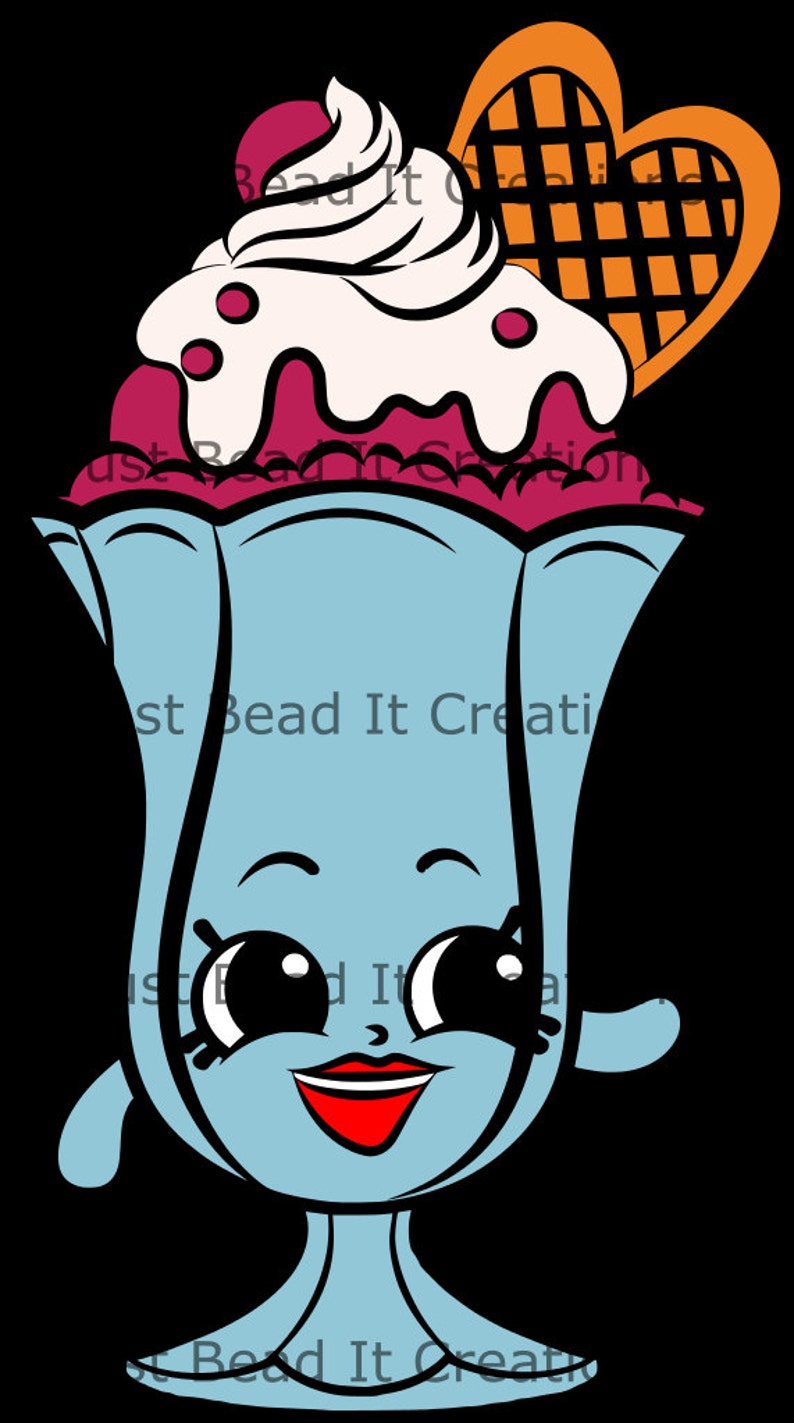 Shopkin Inspired Suzy Sundae Die Cut File image 1