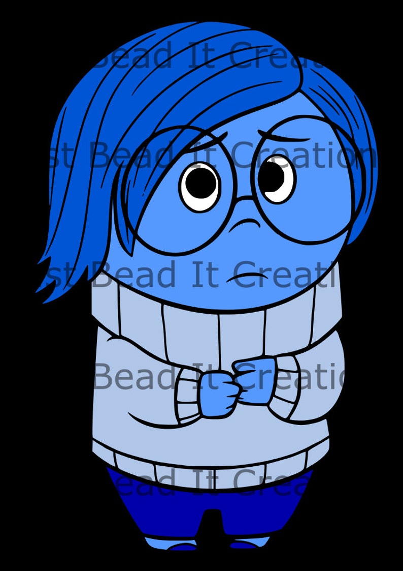 Inside Out Sadness SVG Die Cut File image 1