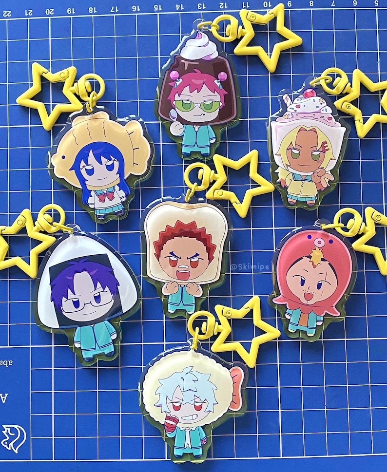Disastrous Epoxy Acrylic Keychains | Saiki K