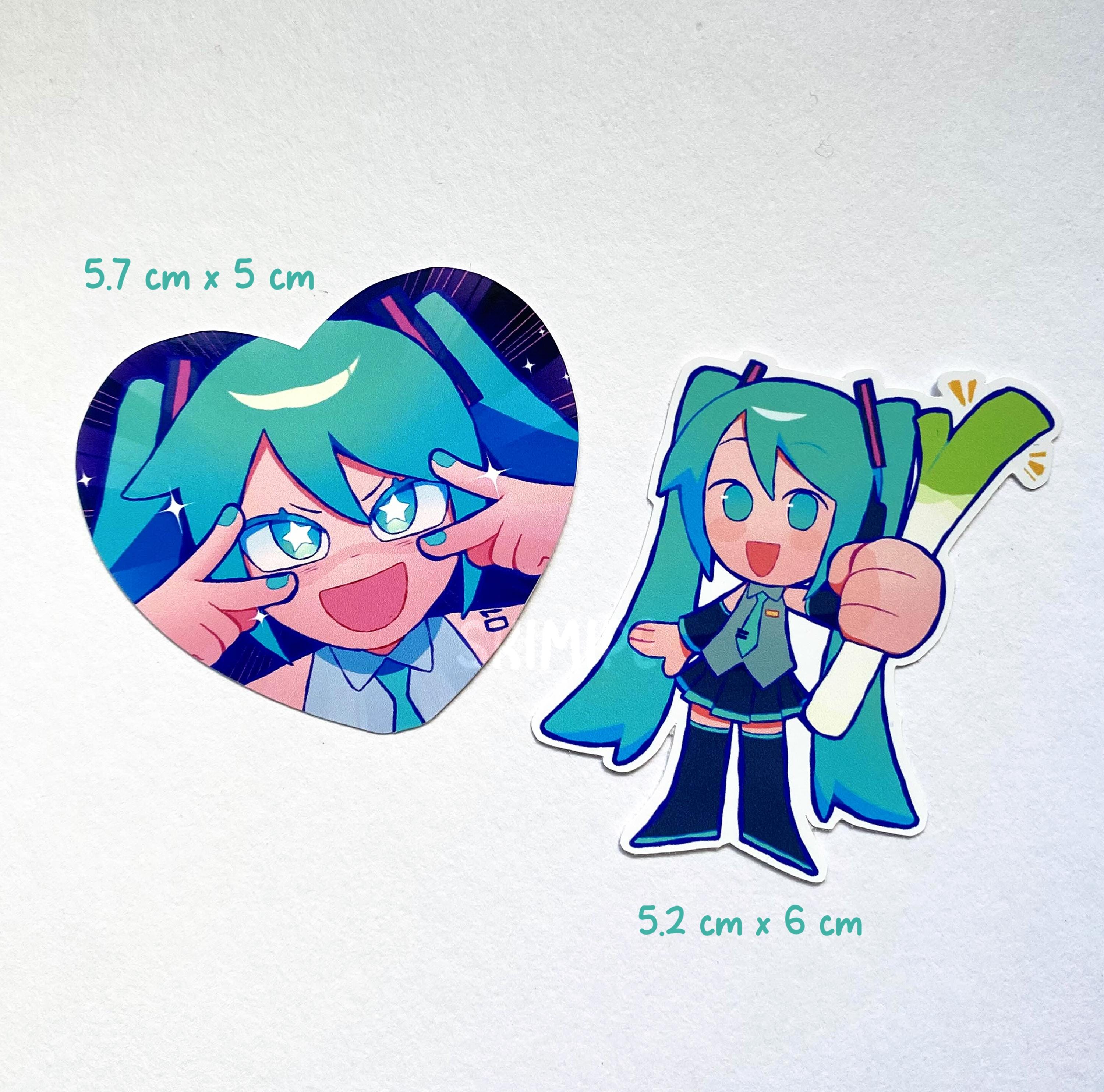 Miku Sorry Sticker HATSUNE MIKU STICKERS | 2 Glossy Vinyl Sticker Set - Etsy