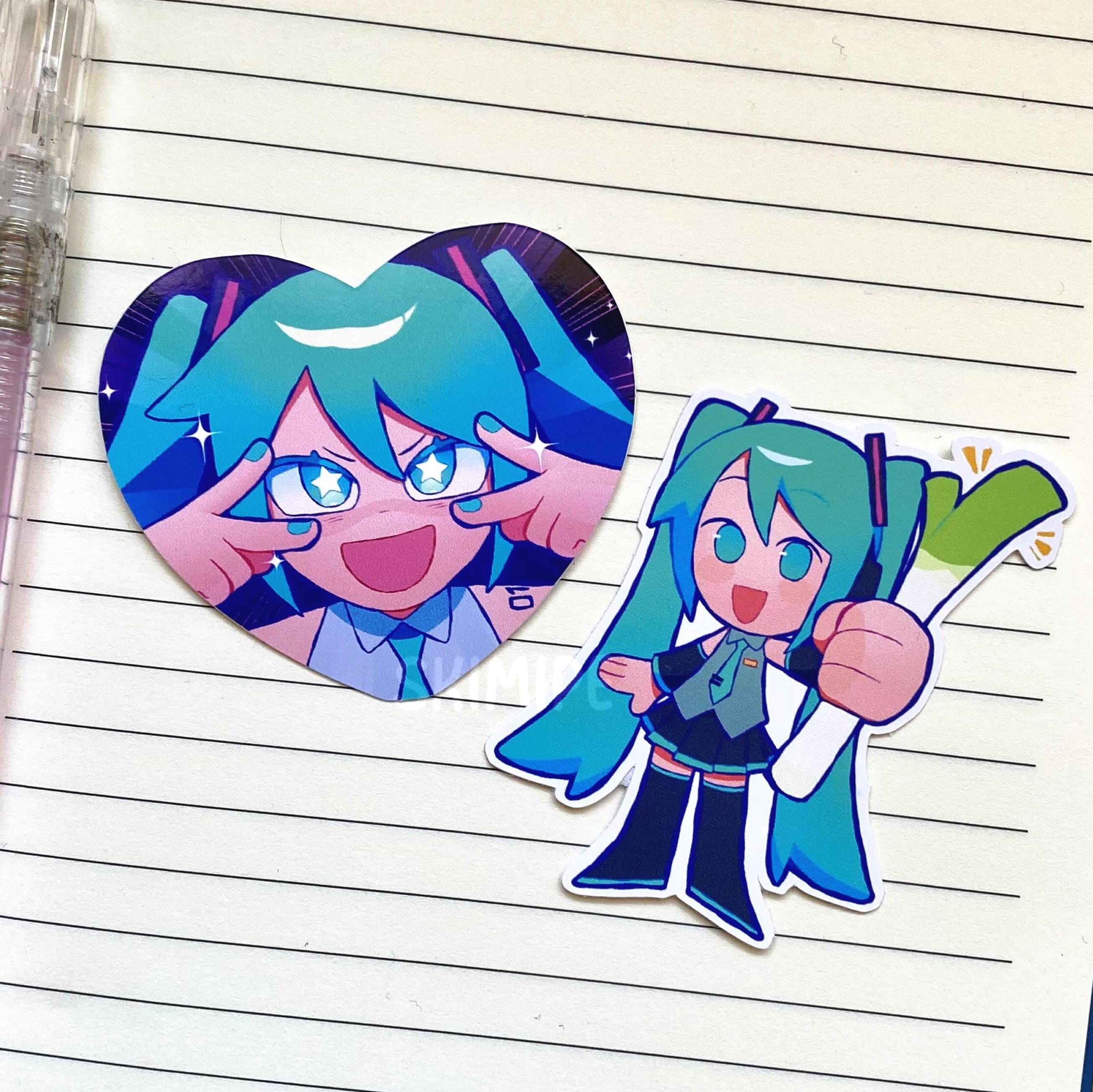 Miku Sorry Sticker HATSUNE MIKU STICKERS | 2 Glossy Vinyl Sticker Set - Etsy