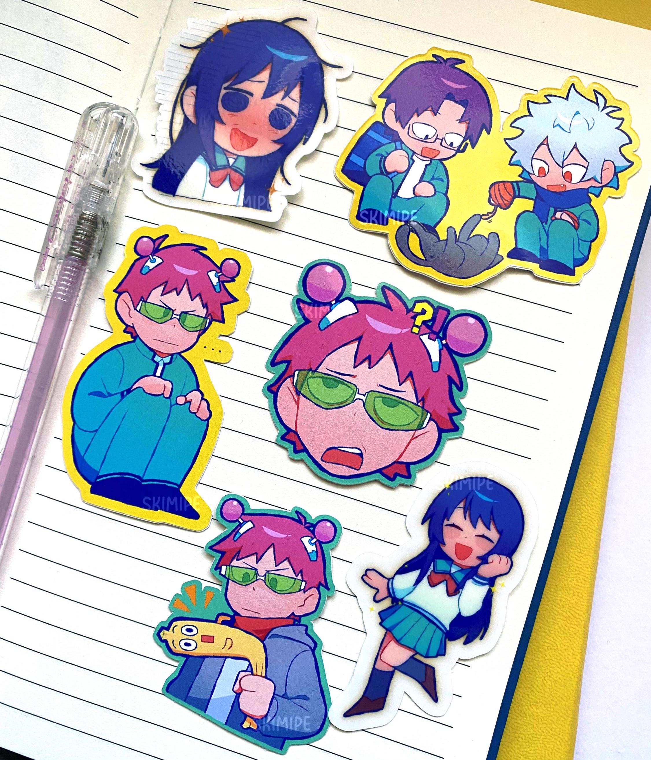 50 Autocollants Disastrous Life Saiki K - Graffiti Kusuo Saiki Et Teruhashi Pour Ordinateur Vélo Stickers Teruhashi Kokomi