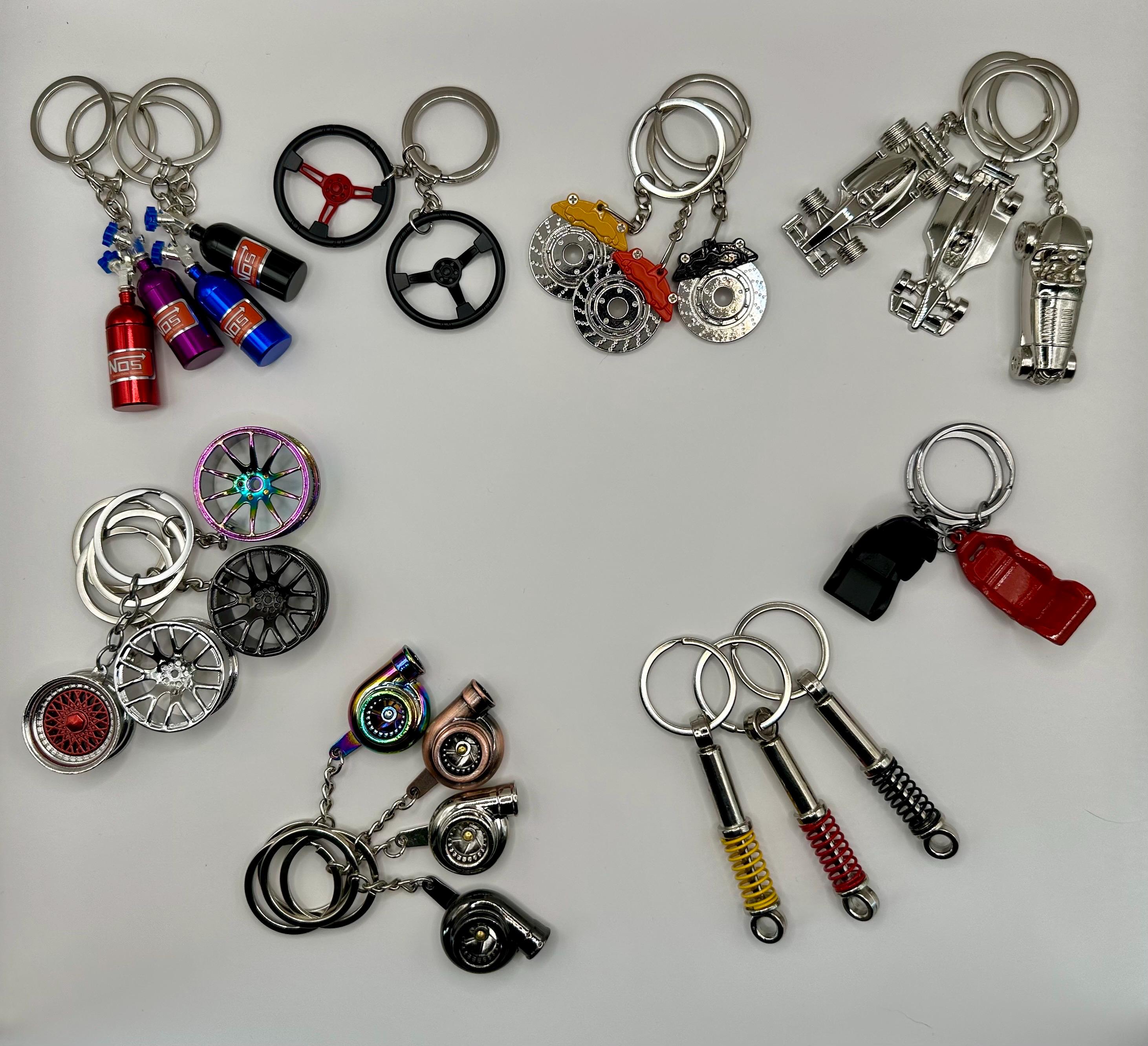 ミニカーパーツキーホルダー – ターボ、NOS、アルミホイール | JDMカー