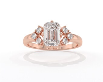 IGI Certified Solitaire Lab grown Diamond (VVS-E) 1.17ct Ring in 14k Gold