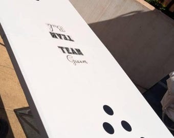 Hochzeit Party Spiele Beer Pong Vinyl Kit Aufkleber DIY für Tisch Team Braut Team Bräutigam