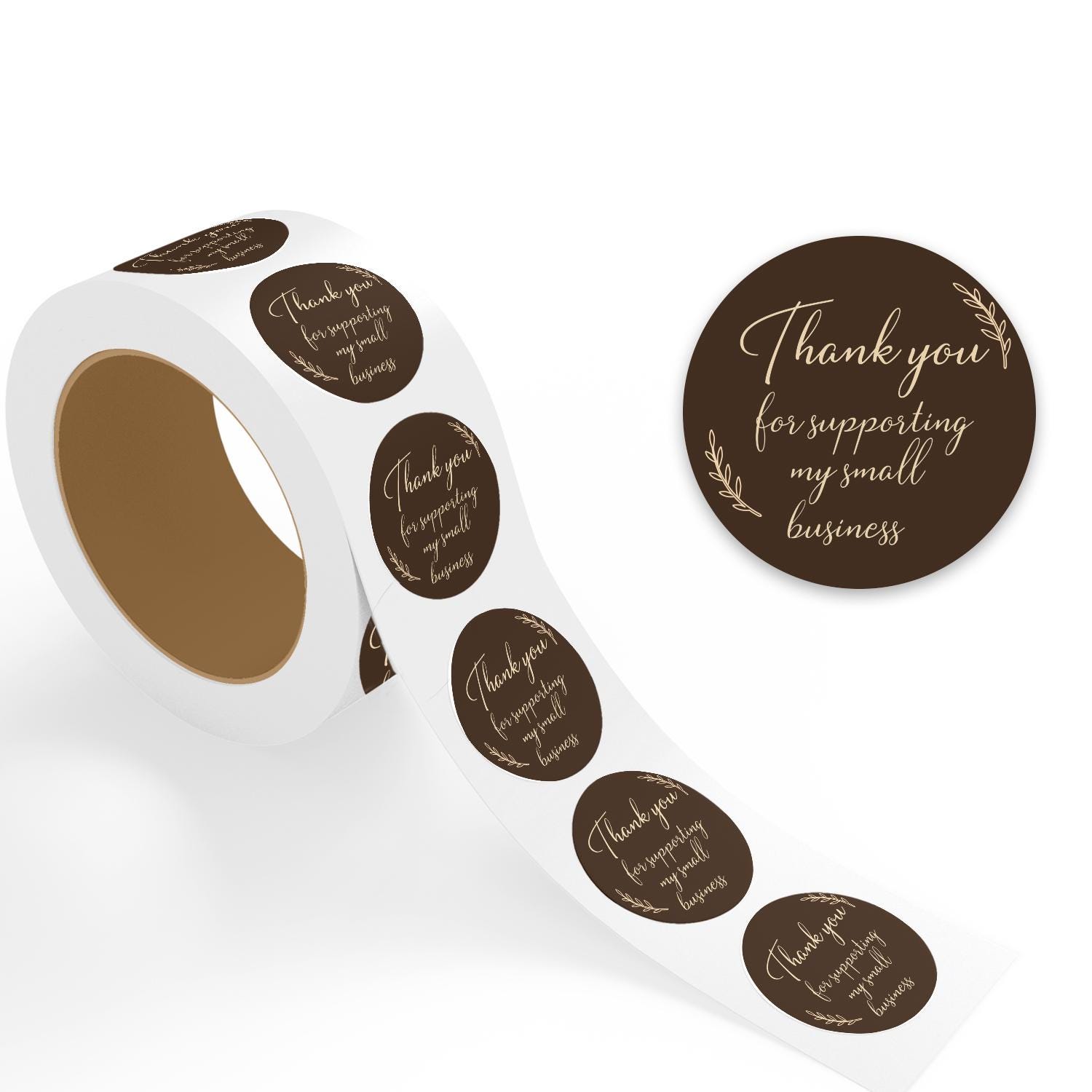 Thank You Stickers for Small Business – 500 Round 2x2 Inch Labels, Self ...