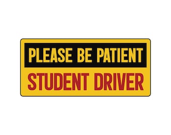 Student Driver Car Stickers - High Visibility Safety Signs - Made in USA