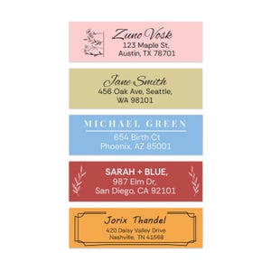 View of Personalized Return Address Labels – Custom Mailing Stickers Sheets ...