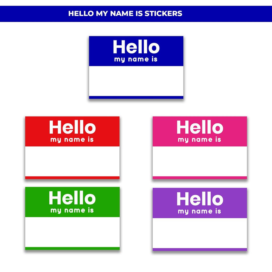 Stickerjet 500 Name Tag Stickers | Hello My Name is Labels 2×3 Inch ...
