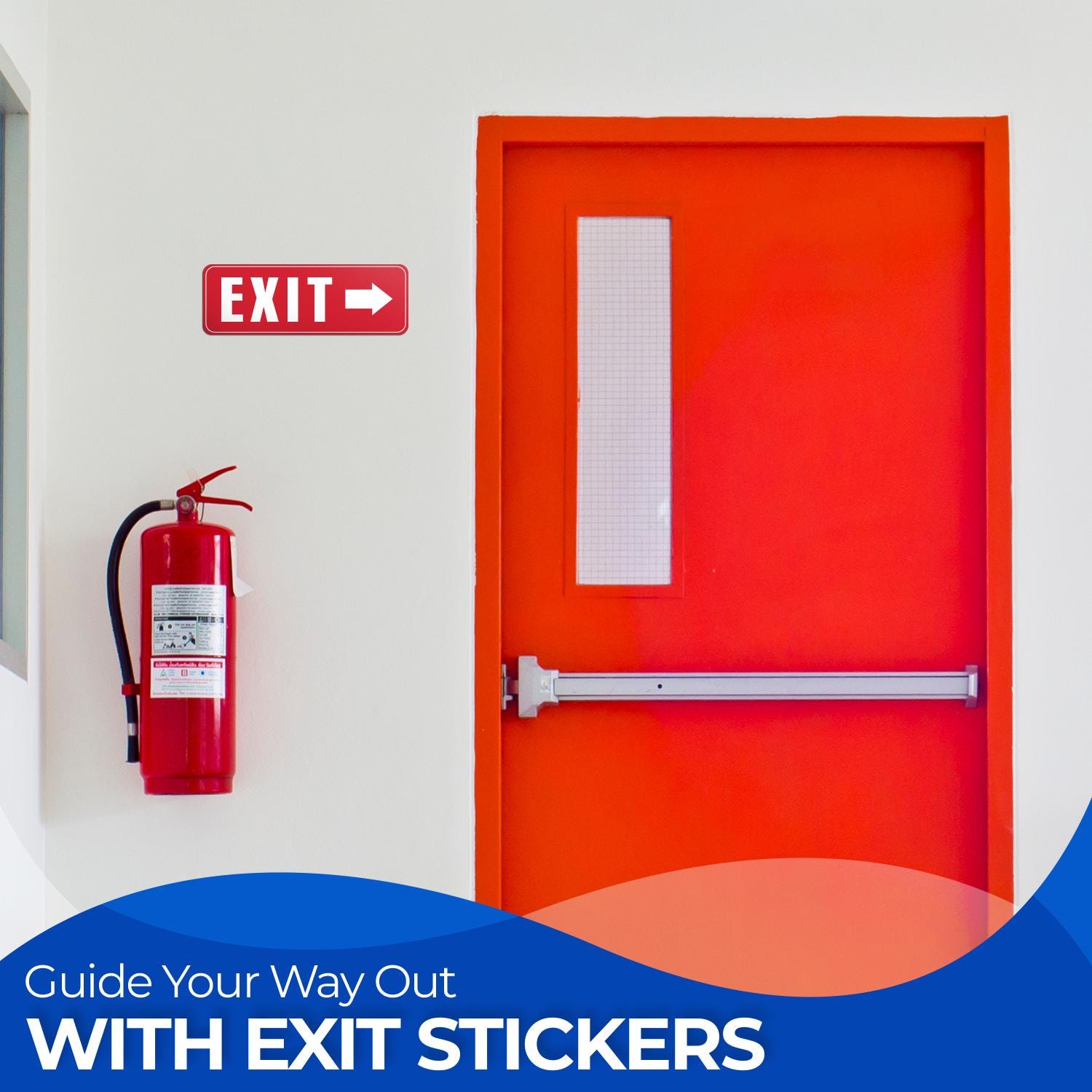 Window Exit Sticker Waterproof Vinyl Exit Stickers - 9x3 Inch - Set of 2 - Etsy