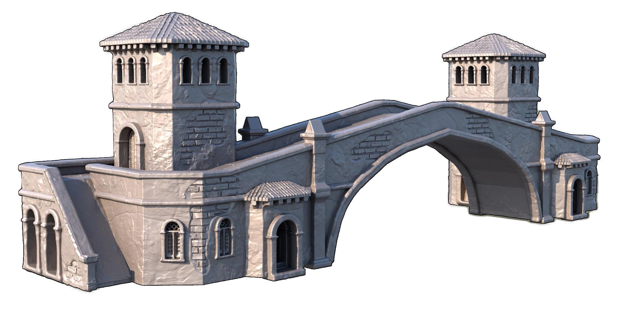 Large Colonial Bridge | 3D Printed Dnd Terrain, Wargaming Scenery ...