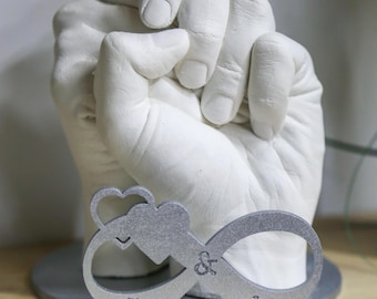 Kit de moulage à la main pour couple - Cadeau souvenir DIY personnalisé d' anniversaire, de mariage, d'anniversaire - Canada