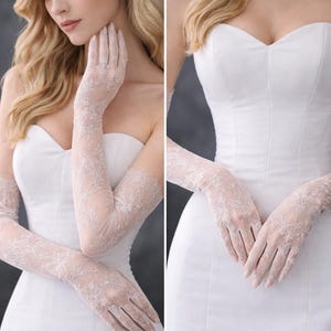 Chantilly Lace Bridal Gloves, Long Lace Wedding gloves, Bridal Lace sleeves, Custom Bridal Gloves