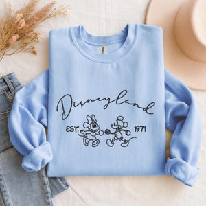 Embroidered Disneyland Sweatshirt, Disney Vacation Crewneck, Disneyland Trip Hoodie, Matching Family Disneyland Sweater, Disney Fan Gift