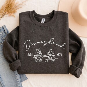 Embroidered Disneyland Sweatshirt, Disney Vacation Crewneck, Disneyland Trip Hoodie, Matching Family Disneyland Sweater, Disney Fan Gift