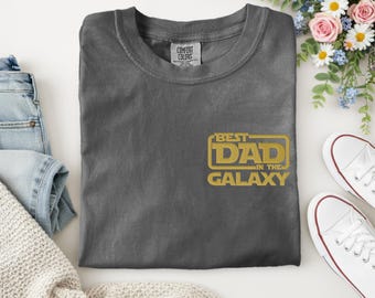 Star Wars Embroidered Dad Comfort Colors® Shirt, Galaxy's Edge Tee, Gift for Star Wars Fan, Gift for Dad