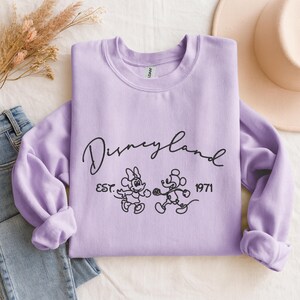 Embroidered Disneyland Sweatshirt, Disney Vacation Crewneck, Disneyland Trip Hoodie, Matching Family Disneyland Sweater, Disney Fan Gift