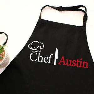 Custom Personalized Logo, Restaurant, Sewed, Embroidered Chef Apron, Cotton 100%, Buy one get one free